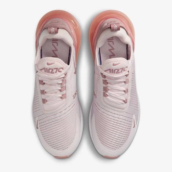 Women's Nike Air Max 270 Pink Sneakers made with Swarovski Crystals - Picture 5 of 6